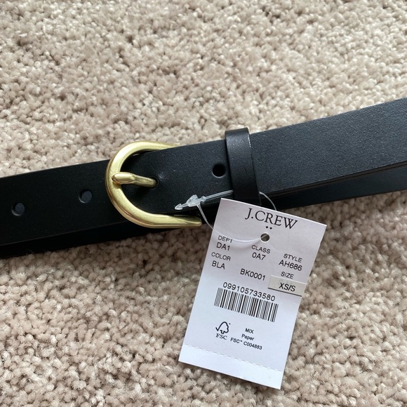 NWT JCrew Italian Leather Belt. XS/S